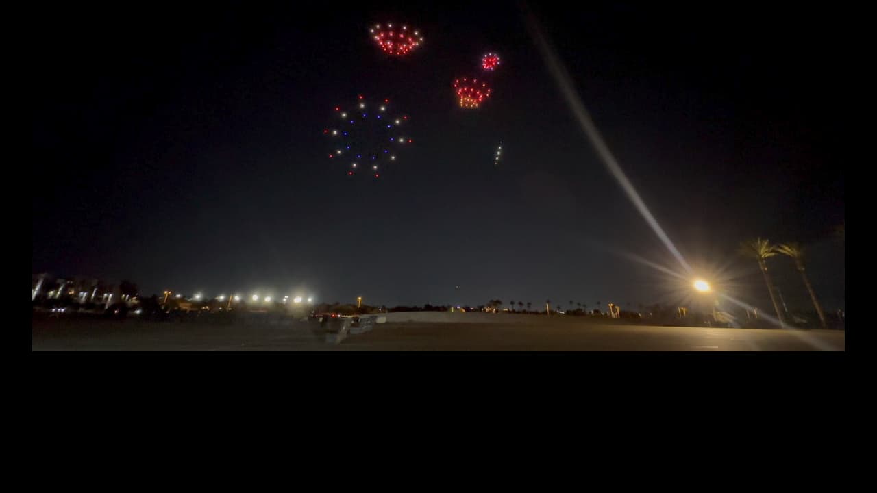 Drone show fireworks alternative